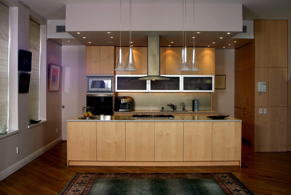 Design ideas for a modern kitchen in New York.