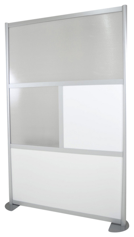 Loftwall Framewall Room Divider, Modern Frame, 4"x78", White