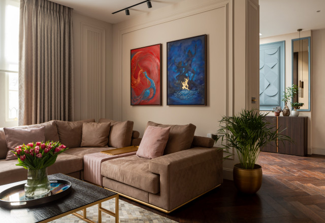 Front Reception Room trendy-dagligstue