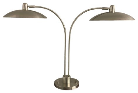 Ridgeline LED Table Lamp in Satin Nickel