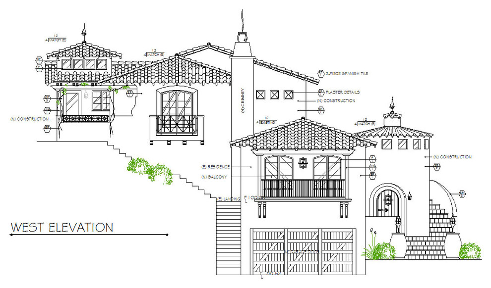 Mediterranean Hillside Home