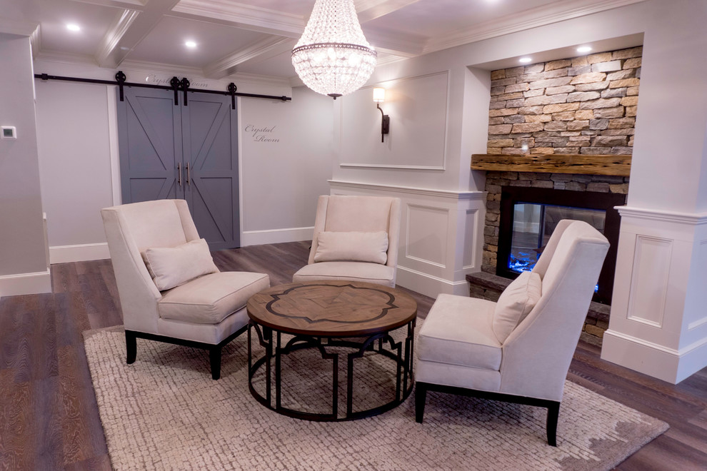 Home design - mid-sized rustic home design idea in Providence