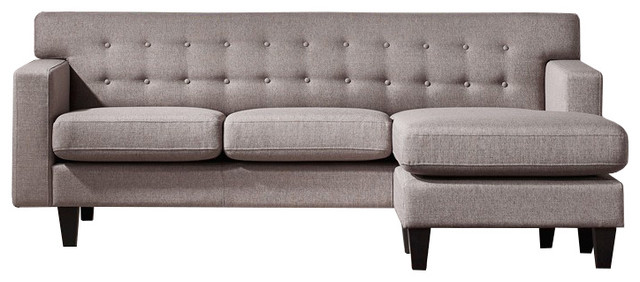 Divani Casa Tawny Modern Fabric Sofa, Modern Sectional Sofa With Ottoman Set