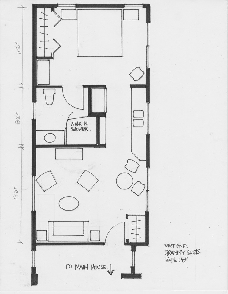 living in place space plans- granny suite addition