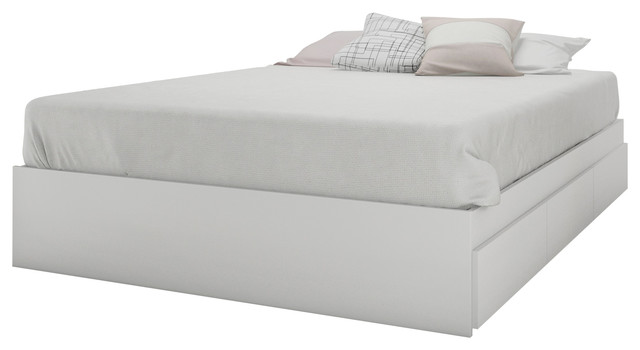 Nexera 375403 3 Drawer Full Size Bed White Nexera 375403 3 Drawer Full Size Bed White