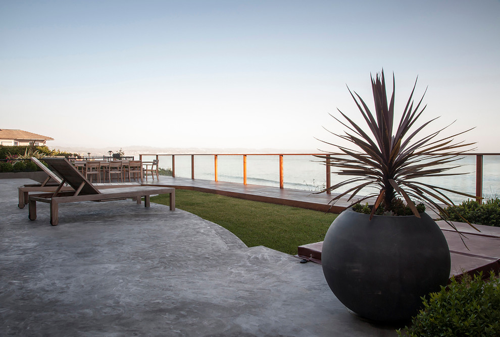 Deck - large transitional backyard deck idea in San Francisco with no cover