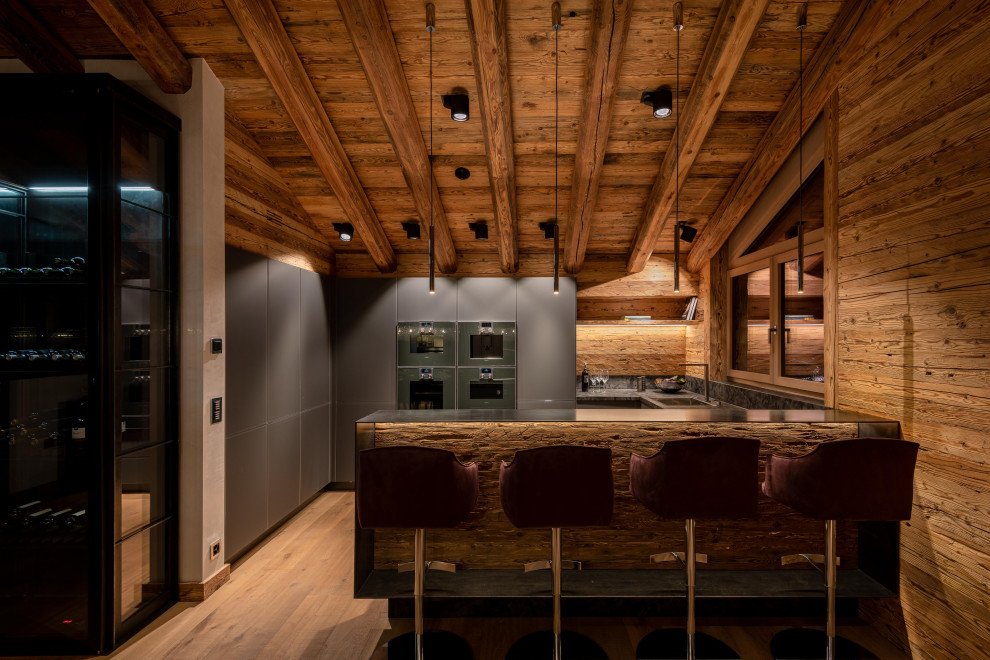 This is an example of a rustic kitchen in Nuremberg.