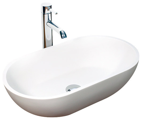 Badeloft Stone Resin Countertop Sink Contemporary Bathroom Sinks