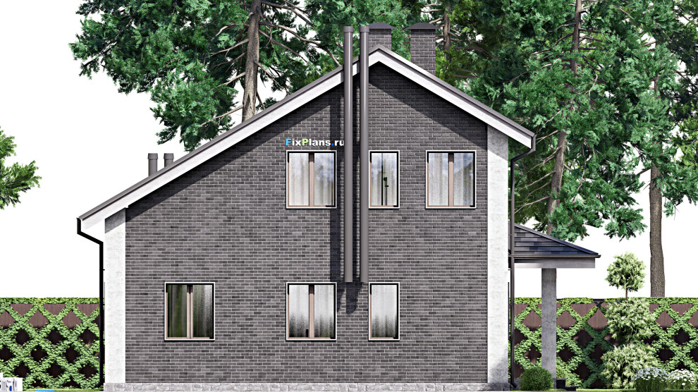 Проект дома с мансардой 11х12 м S108м2 F-14759