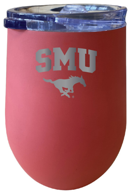 Southern Methodist University 12 oz Insulated Wine Tumbler Coral