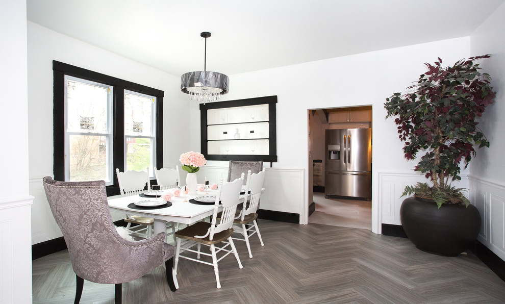 Dining room - transitional dining room idea
