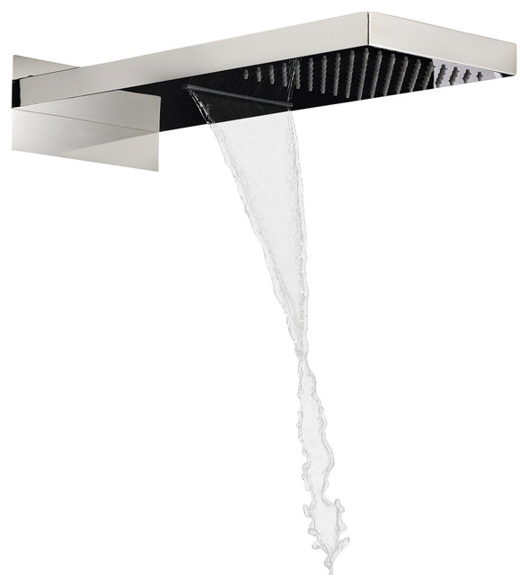 Hudson Reed Rectangular Shower Head with Waterfall Function Wall