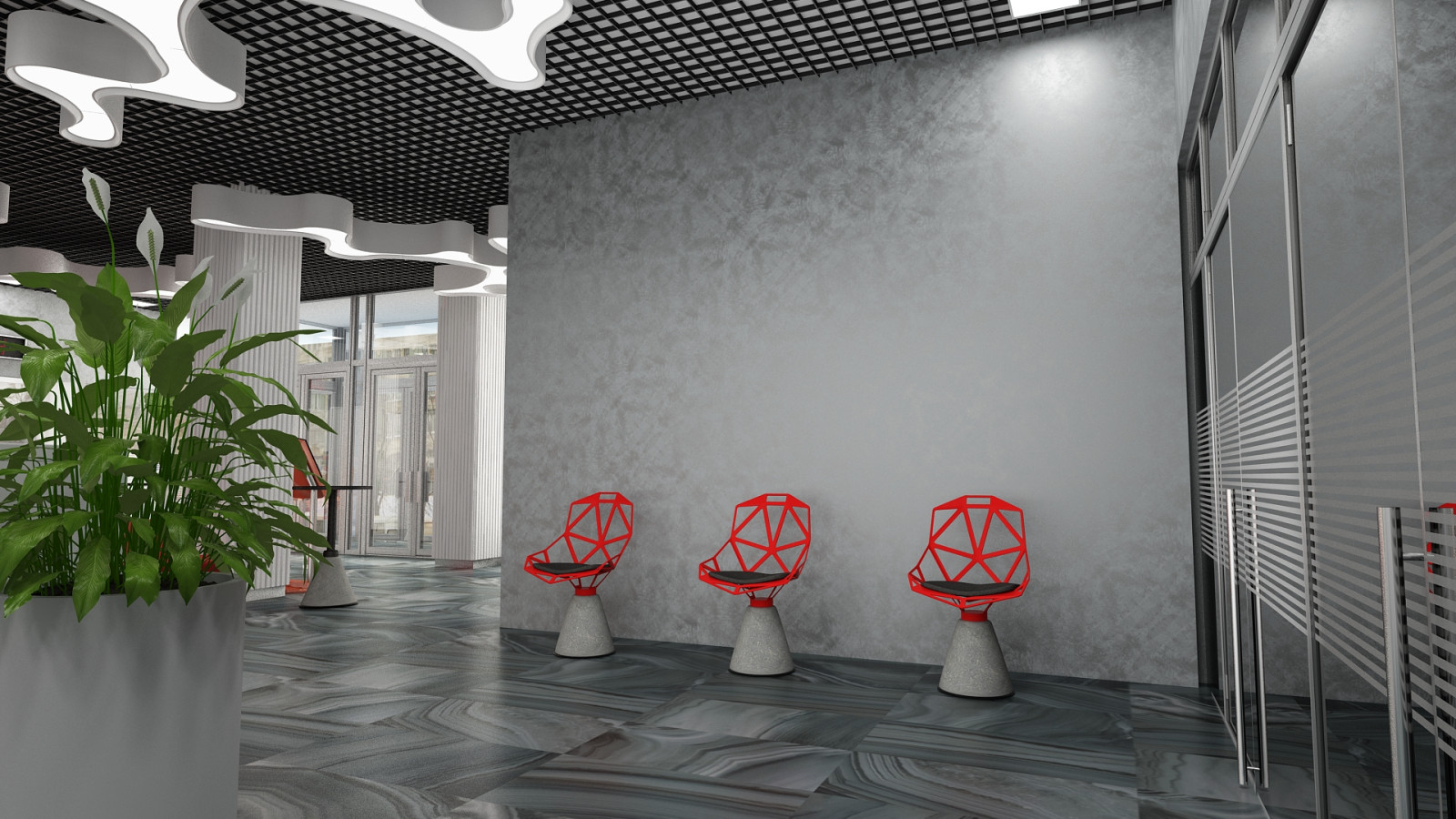 Интерьеры банка  "МИРАФ"