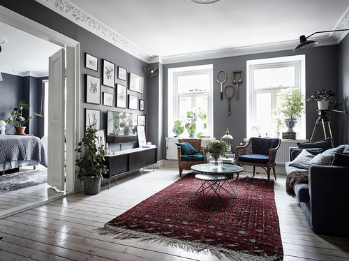 İskandinav tarzı mobilyalar ile ev dekorasyonu örneği