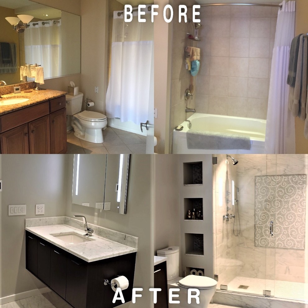 Inspiration for a transitional home design remodel in Chicago