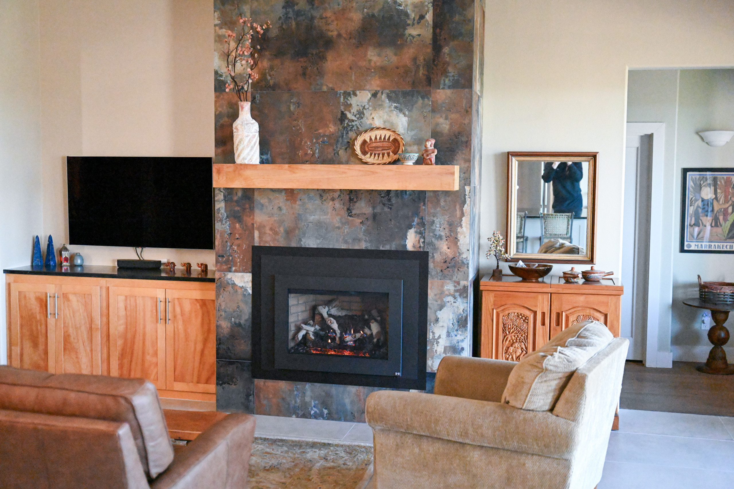 Placerville Spanish Styled Kitchen and 14 foot Fireplace