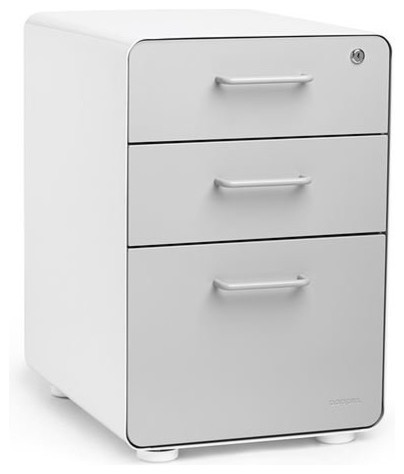 Vertical Metal Filing Cabinet With 3 Drawer Contemporary