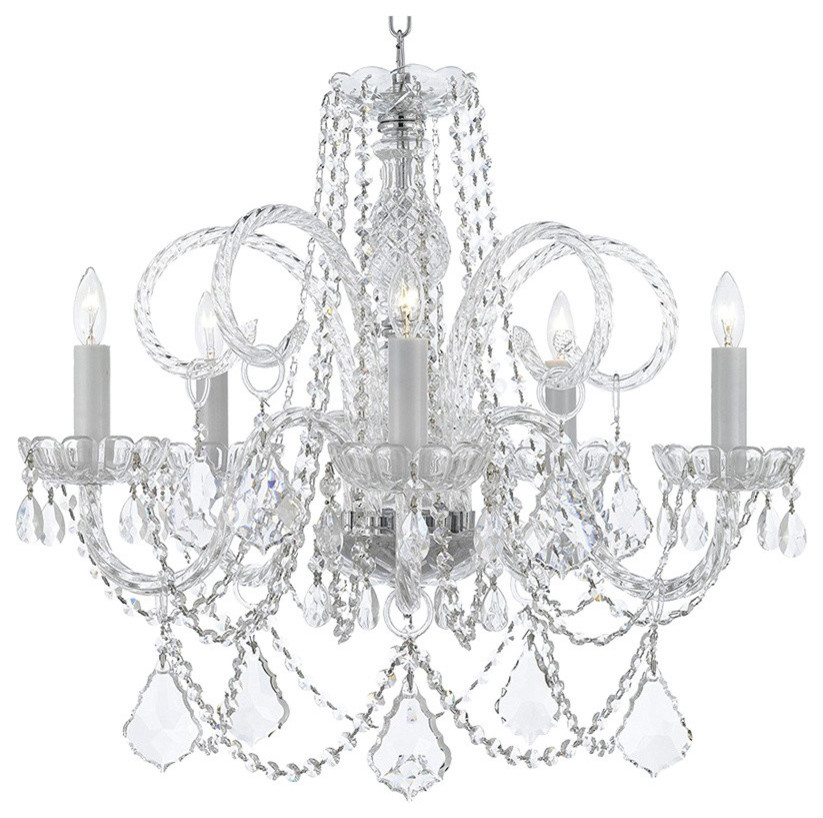 Authentic Crystal Chandelier Chandeliers Lighting H25" x W24" 