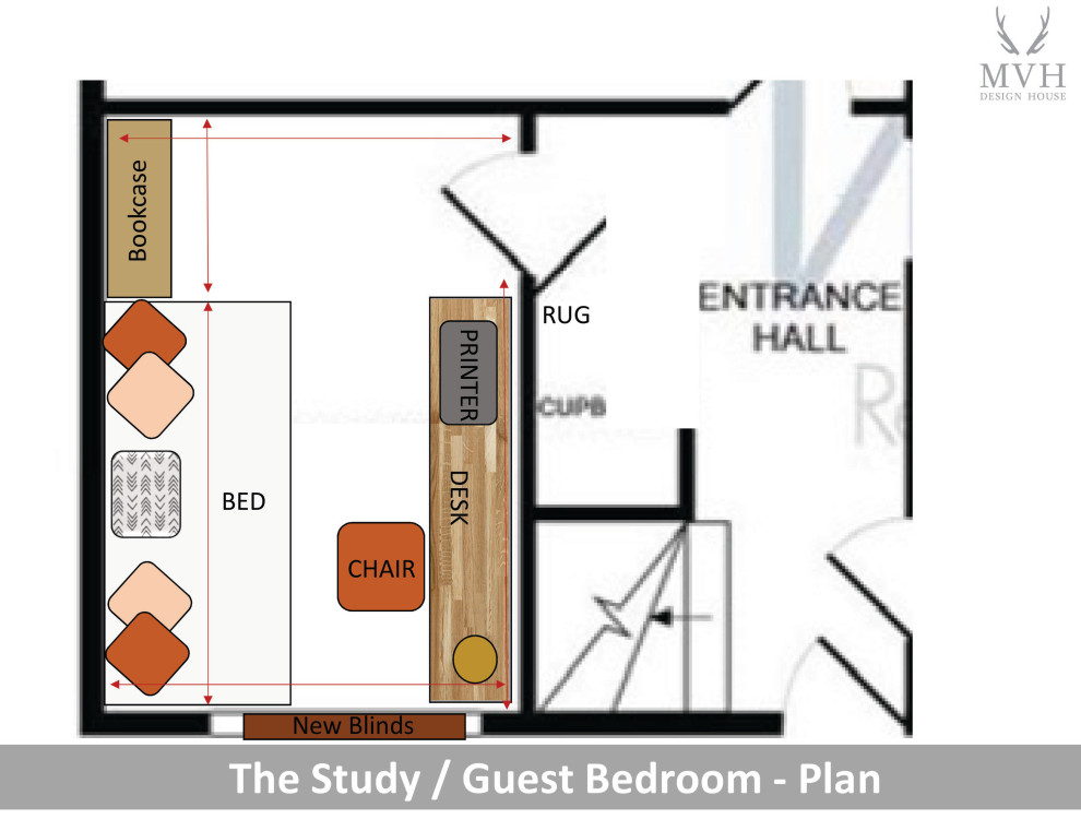 Room Refresher for combined Guest Bedroom and Study