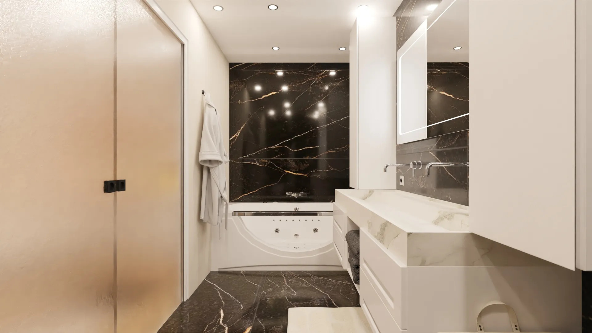 Rénovation complète, réunification de plusieurs appartements d'un petit immeuble