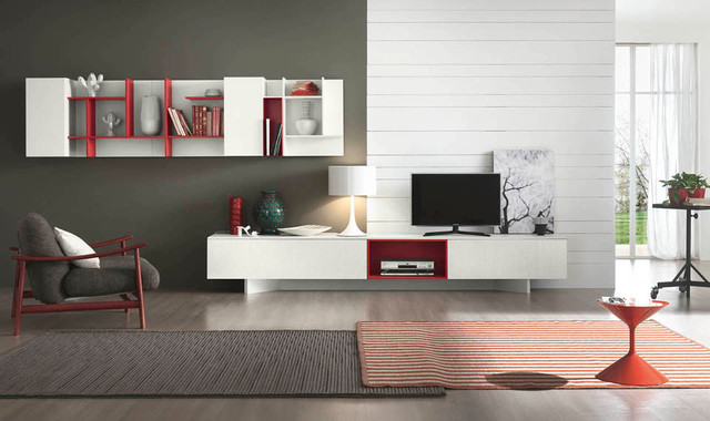 Media Units Modern Living Room Hertfordshire By