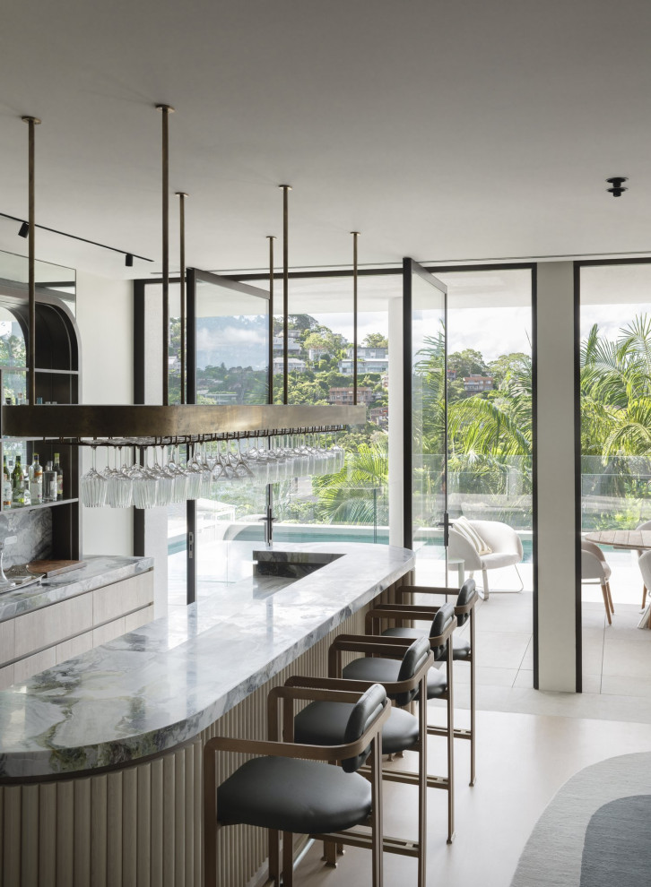 Northbridge Residence Home Bar Sydney by Ian Traill Architects