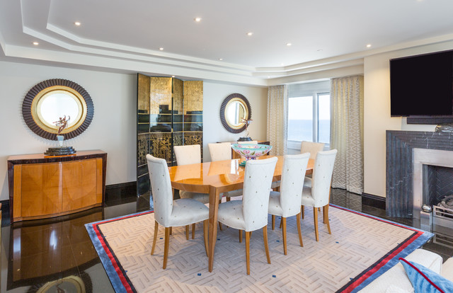 Art Deco Gem On The Bay Contemporaneo Sala Da Pranzo Altro Di Kelsie Hornby Asid Elegant Designs Inc