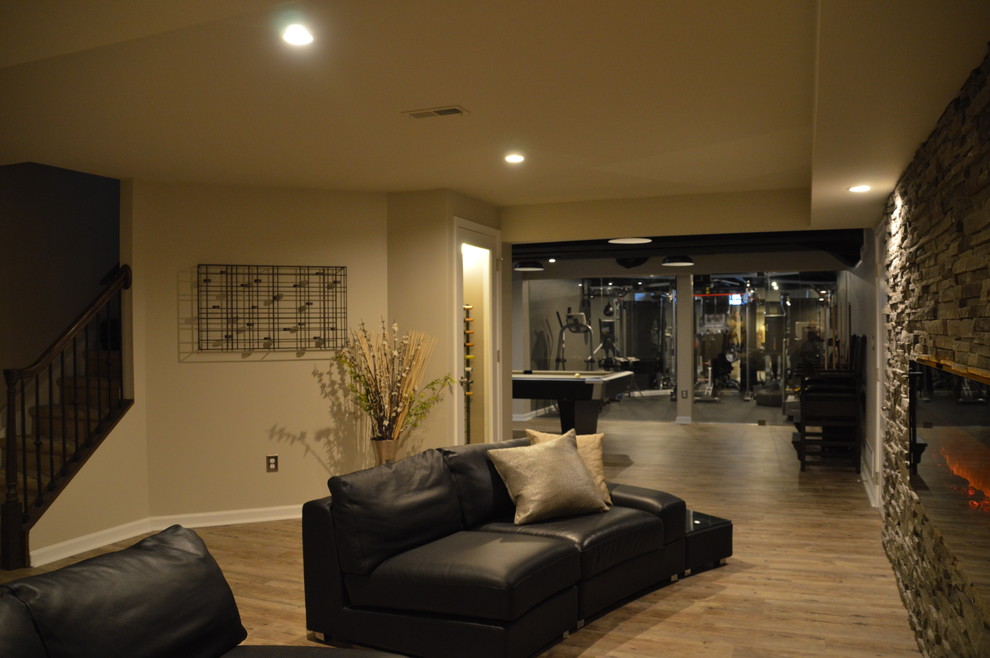 Modern Novi - Modern - Basement - Detroit - by Finished Basements Plus ...