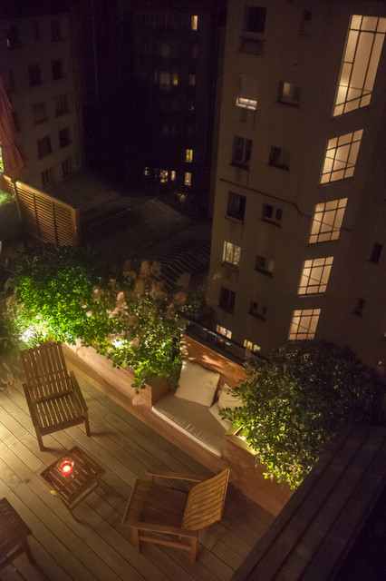 duplex parisien contemporaneo-patio