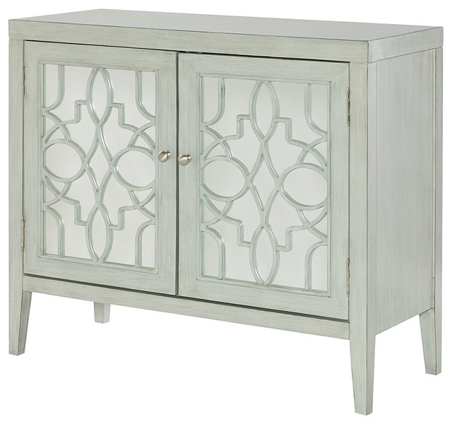 Treasures Gray Painted Mirrored Door Cabinet Transitional Treasures Gray Painted Mirrored Door Cabinet Transitional Accent Chests And Cabinets By The Simple S