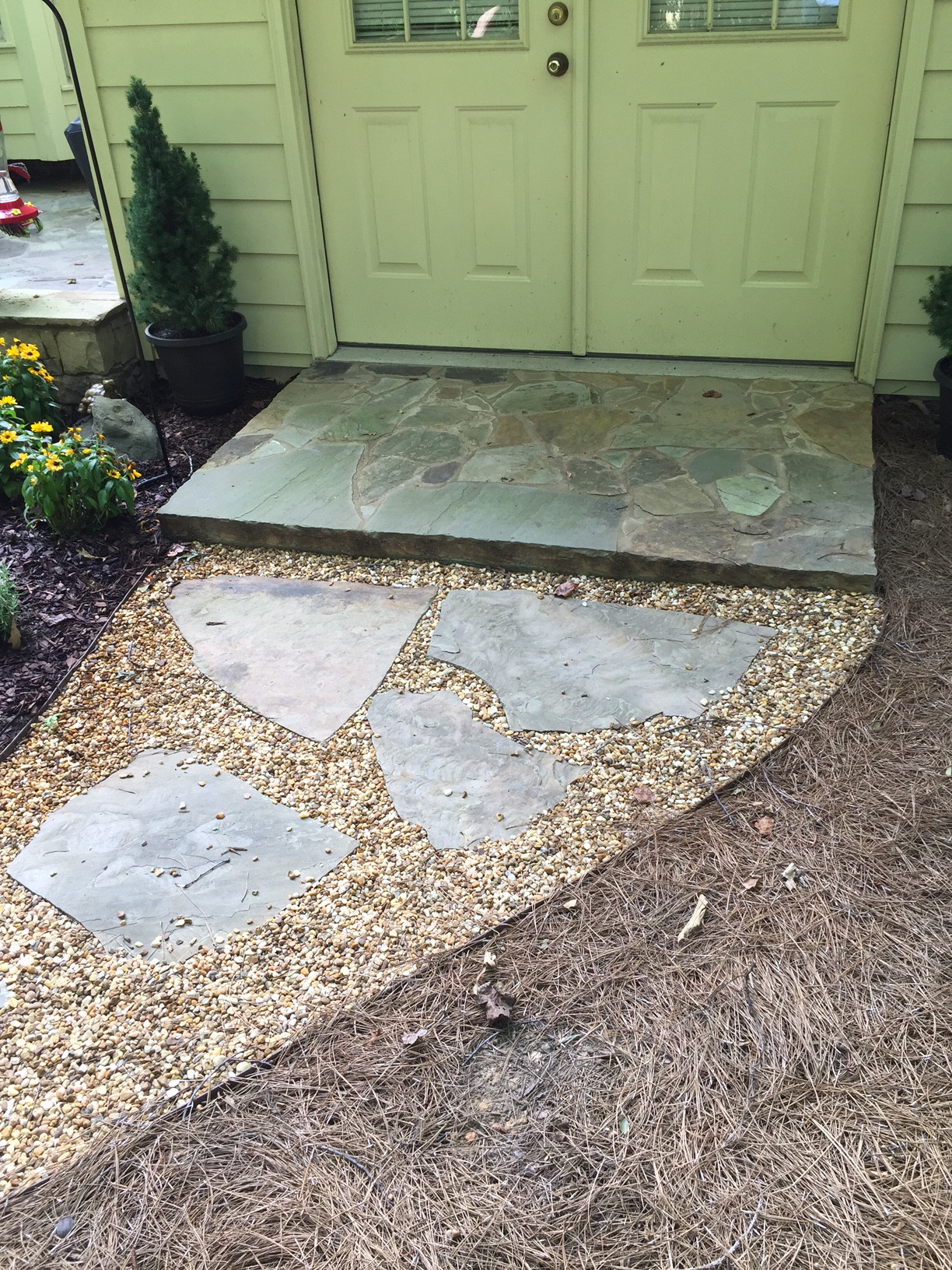 Stone Patio, Landing, and SOD Install
