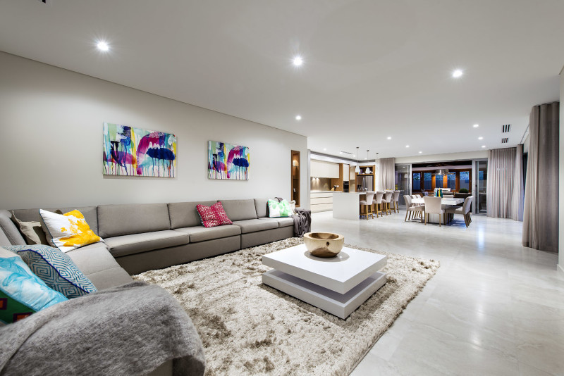 Photo of a contemporary home design in Perth.