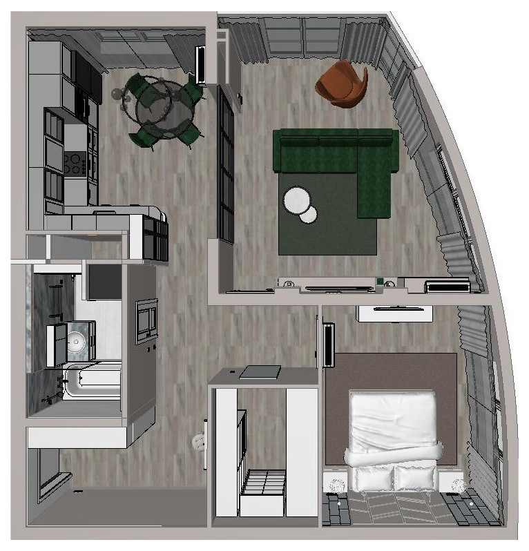 Проект 2-х комнатной квартиры по ул. В. Гассия