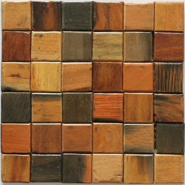 Ancient wood mosaic tile backsplash natural wood mosaic pattern NWMT016