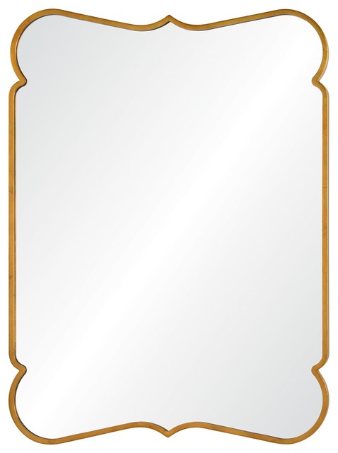 Wall Mirror Distressed Gold Leaf Traditional Contemporary Wall Mirror Distressed Gold Leaf