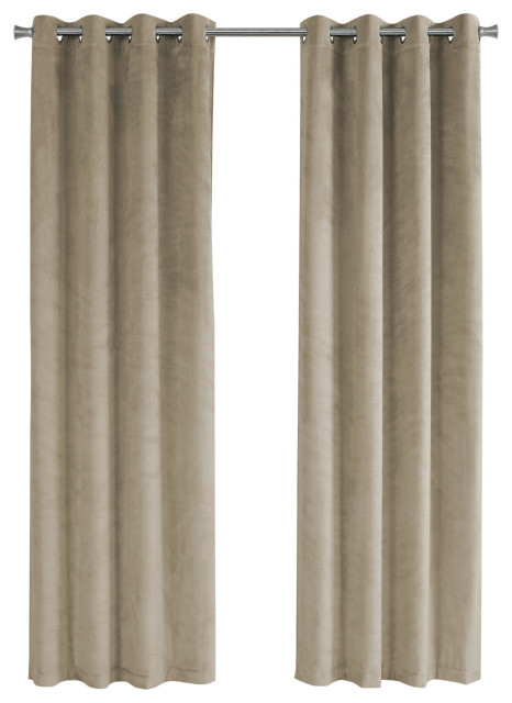 52 X 95 Curtain Panel 2pcs Beige Room Darkening Contemporary