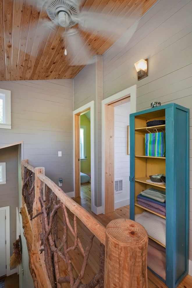 Inspiration for a rustic hallway remodel in Minneapolis