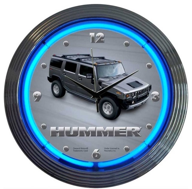 Hummer Neon Clock Contemporary Wall Clocks by Sawyer Twain Houzz