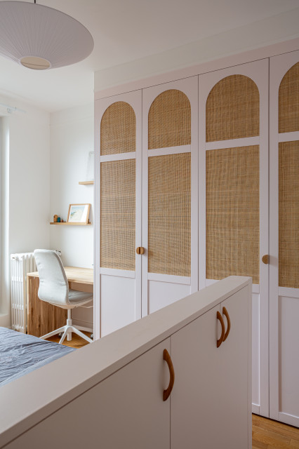 Restructurer un 29 m&sup2; pour une vie en rose skandinavisch-schlafzimmer
