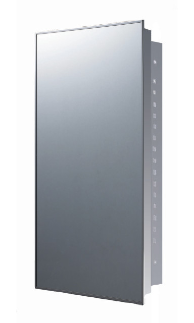 Bright Annealed Stainless Steel Framed Stainless Steel Medicine Cabinet 18"x30"