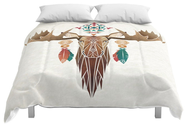 Society6 Moose Comforter Rustic Comforters And Comforter Sets