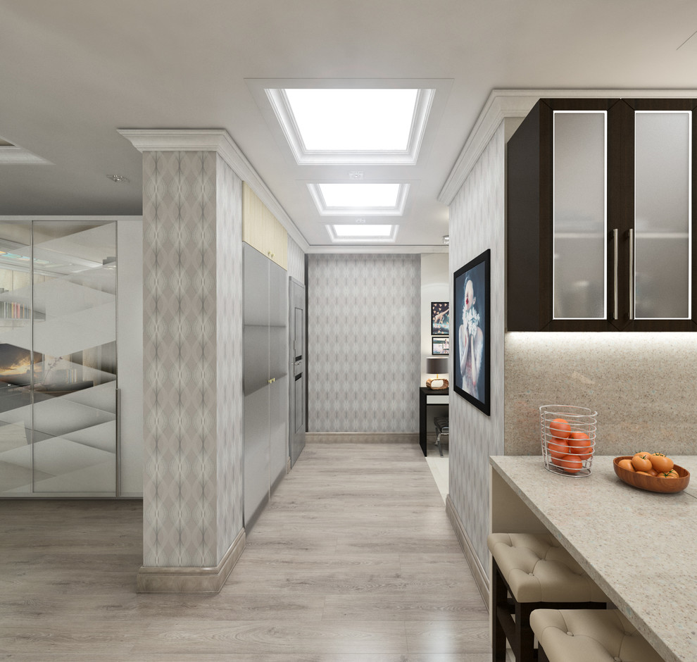 Дизайн интерьеров трёхкомнатной квартиры. Современный стиль.