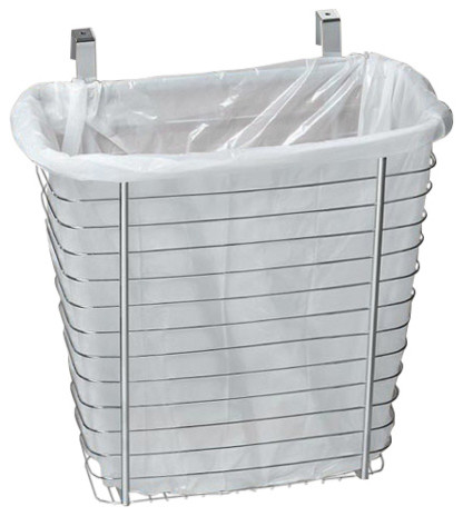 Chrome Over Cabinet Wastebasket Contemporary Wastebaskets By Chrome Over Cabinet Wastebasket Contemporary Wastebaskets By Organize It