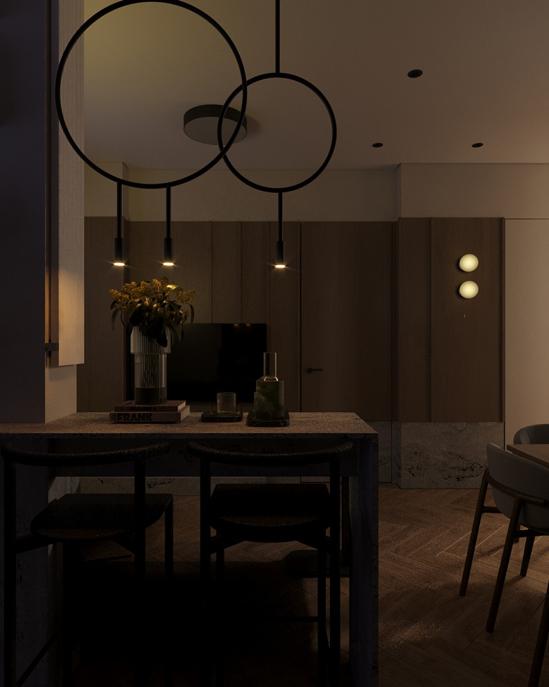 Травертин и дерево