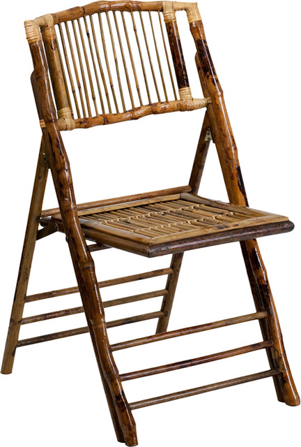 Black, Brown Folding Chair X-62111-Bam-Gg