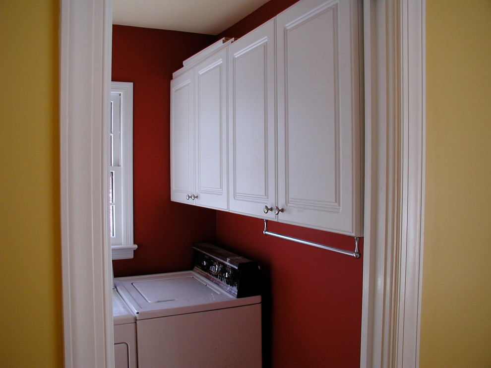 Design ideas for a transitional laundry room in New York.