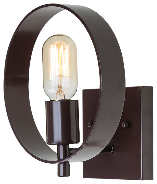 Neeba 1Light Round Wall Sconce Industrial Wall Sconces by LNC HOME