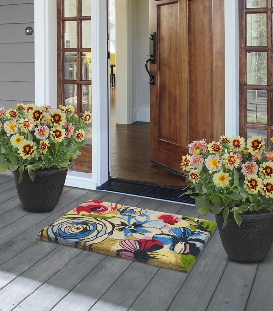 Fab Habitat Extra Thick Watercolor Floral Doormat