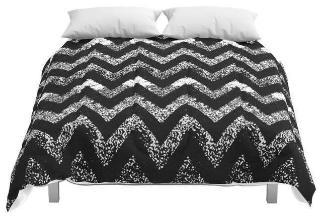 Society6 Life In Black And White Comforter Contemporary