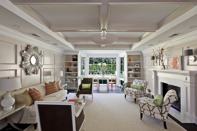 Menlo Park Full Remodel trendy-dagligstue